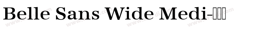 Belle Sans Wide Medi字体转换